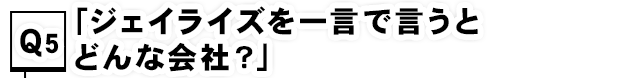 Q5.「ジェイライズを一言で言うとどんな会社？」